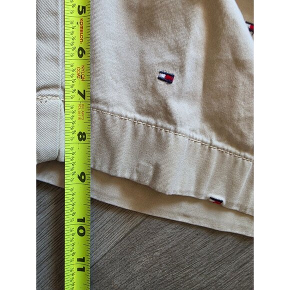Tommy Hilfiger Mens Beige Embroidered Shorts Size 32 Cotton Blend - Picture 6 of 6